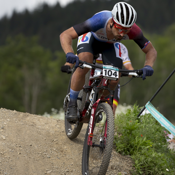 2023 UCI Cycling World Championships - Mountain Bike - Elite Men - Peter Sagan of Slovakia takes on a descent