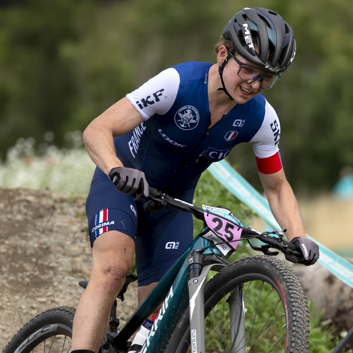 2023 UCI Cycling World Championships - Mountain Bike - Elite Women - Léna Gérault of France takes on the course