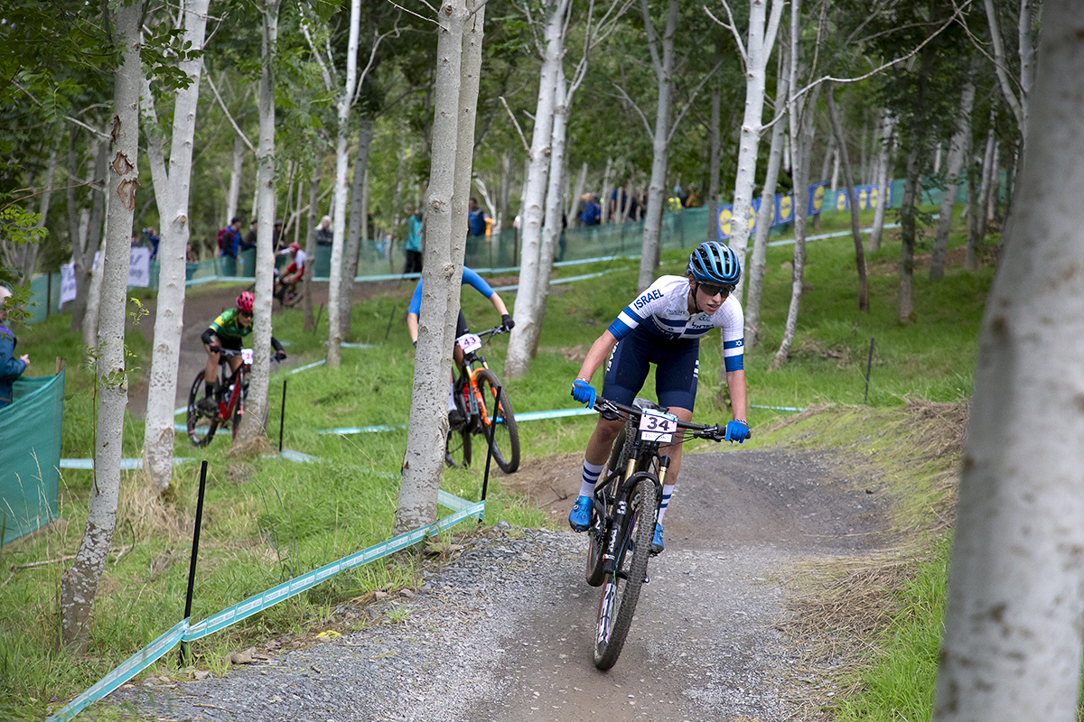 2023 UCI Cycling World Championships - Mountain Bike - Elite Women - Naama Noyman of Israel passes through the trees