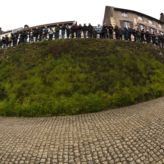 Amstel Gold Race 2023 - The crowd lines the Maasberg hill before the arrival of the race