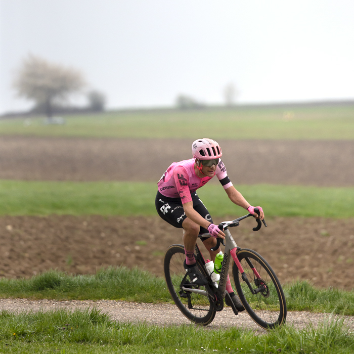 Amstel Gold Race 2023 - Mikkel Frølich Honoré of EF Education First rides down Scheumerweg