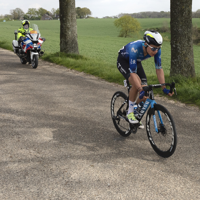 Amstel Gold Race 2024 - Johan Jacobs of Movistar Team on Heugdenweg