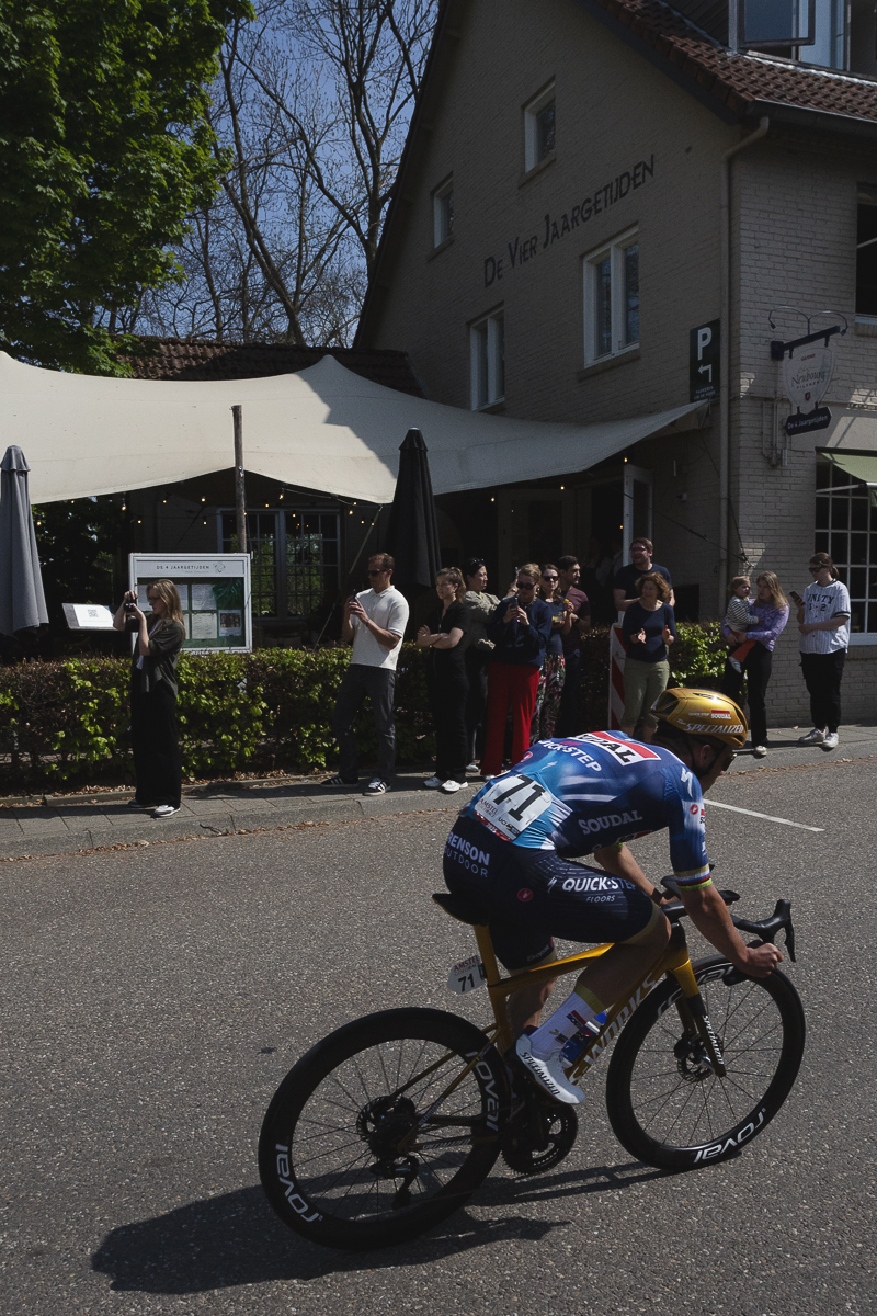 Amstel Gold Race 2025 - Remco Evenepoel is cheered on by local fans as he rides through