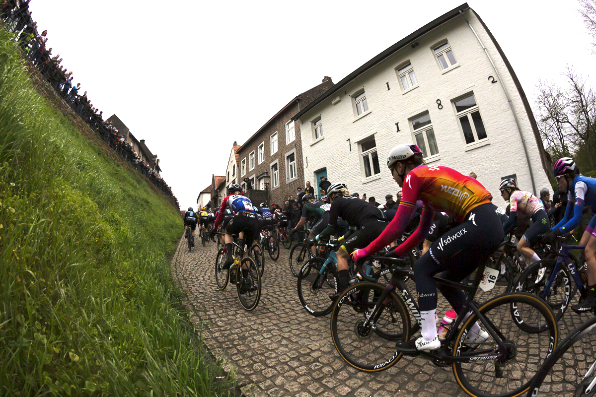 Amstel Gold Race Ladies Edition 2023 - Lotte Kopecky from Team SD Worx in the peloton on the Maasberg