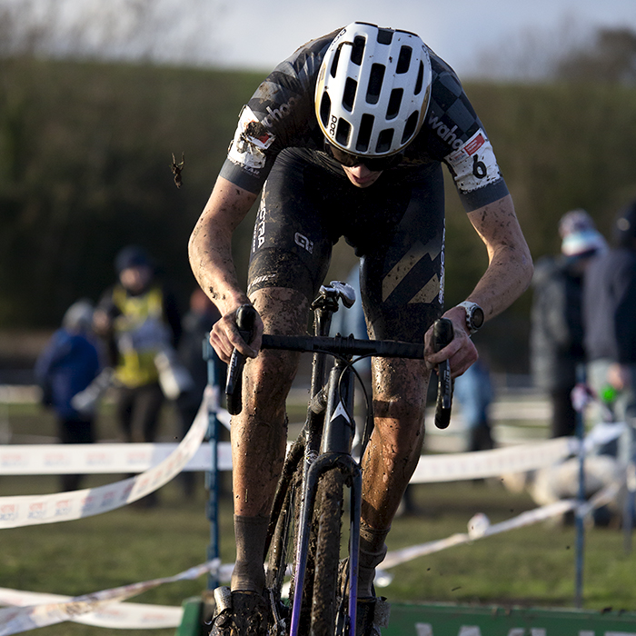 British National Cyclo-Cross Championships 2023 - Daniel Barnes jumps the hurdles 