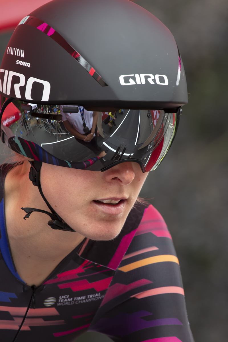 British National Road Championships 2019 - Hannah Barnes focuses at the start of the time trial