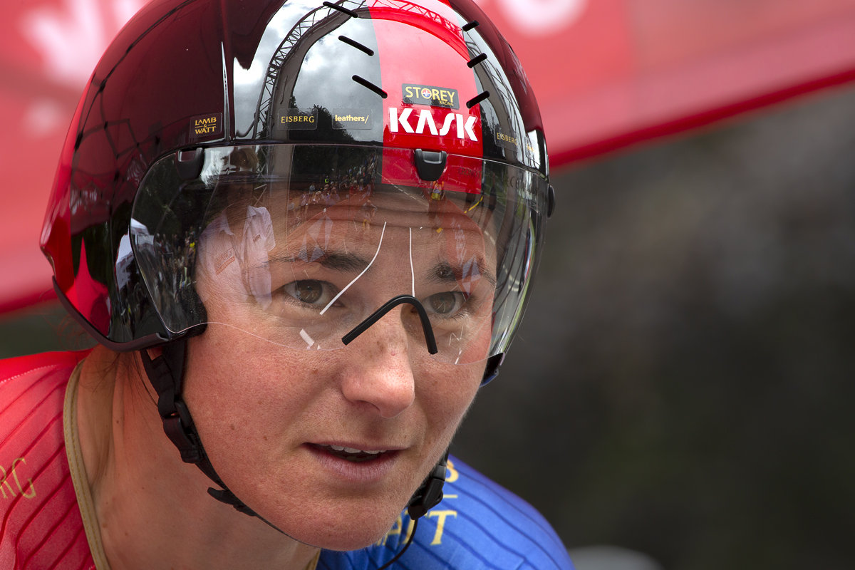 British National Road Championships 2019 - Sarah Storey looks ahead down the course as she takes to the start