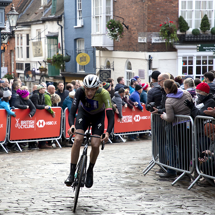 British National Road Championships 2021 - Men’s Road Race - Ben Turner of Trinity Road Racing passes through the finish line