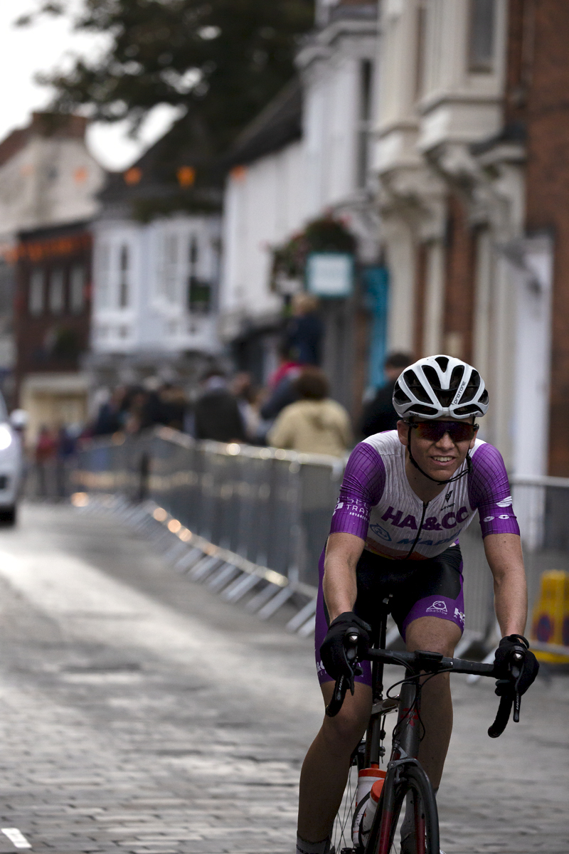 British National Road Championships 2021 - Men’s Road Race - David Hird of Halesowen A & CC Academy chases the main group