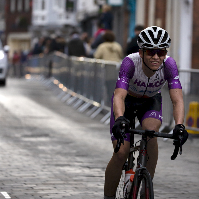 British National Road Championships 2021 - Men’s Road Race - David Hird of Halesowen A & CC Academy chases the main group