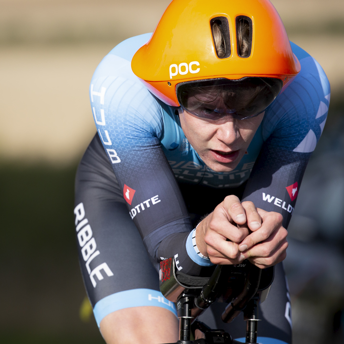 British National Road Championships 2021 - Men’s U23 Time Trial - Close up of Joe Wilson of Ribble Weldtite Pro Cycling