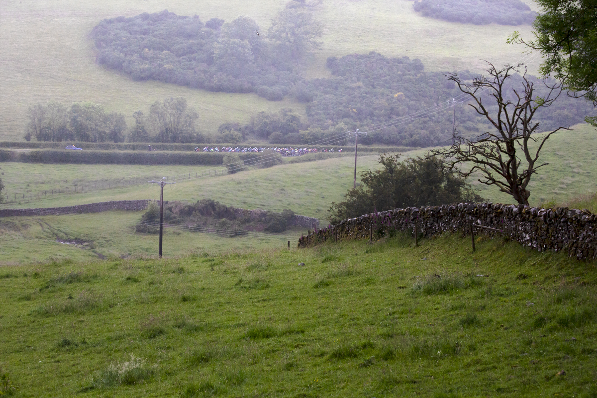 British National Road Championships 2022 - Women’s Road Race -  The race passes through the rain drenched landscape