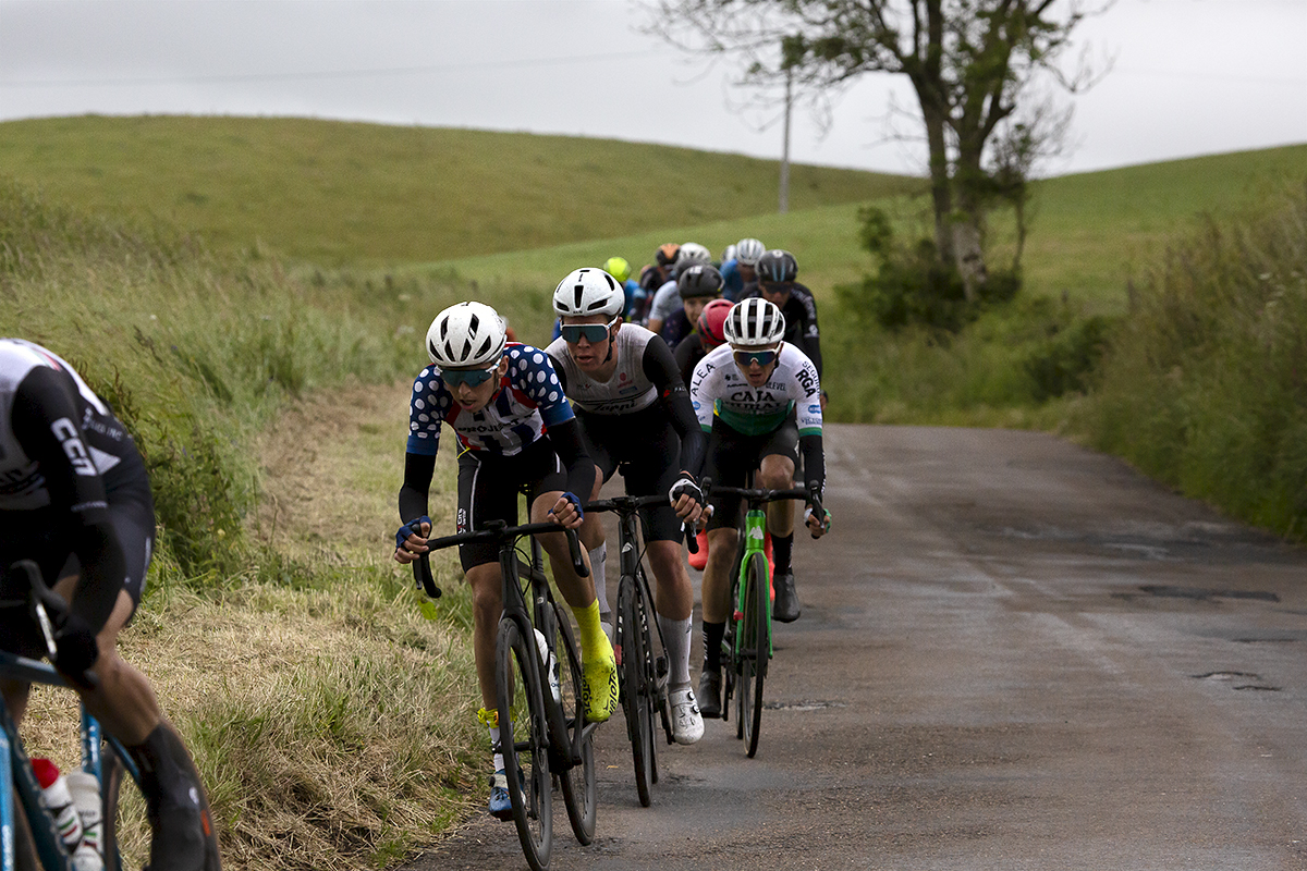 British National Road Championships 2022 - Men’s Road Race - Riders race down hill