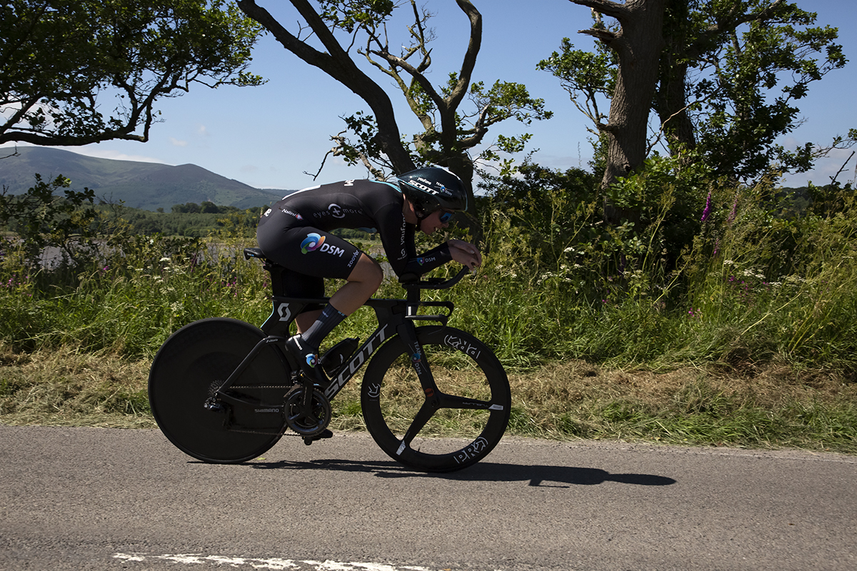 British National Road Championships 2022 - Women’s U23 Time Trial - Pfeiffer Georgi of Team DSM tackles the course