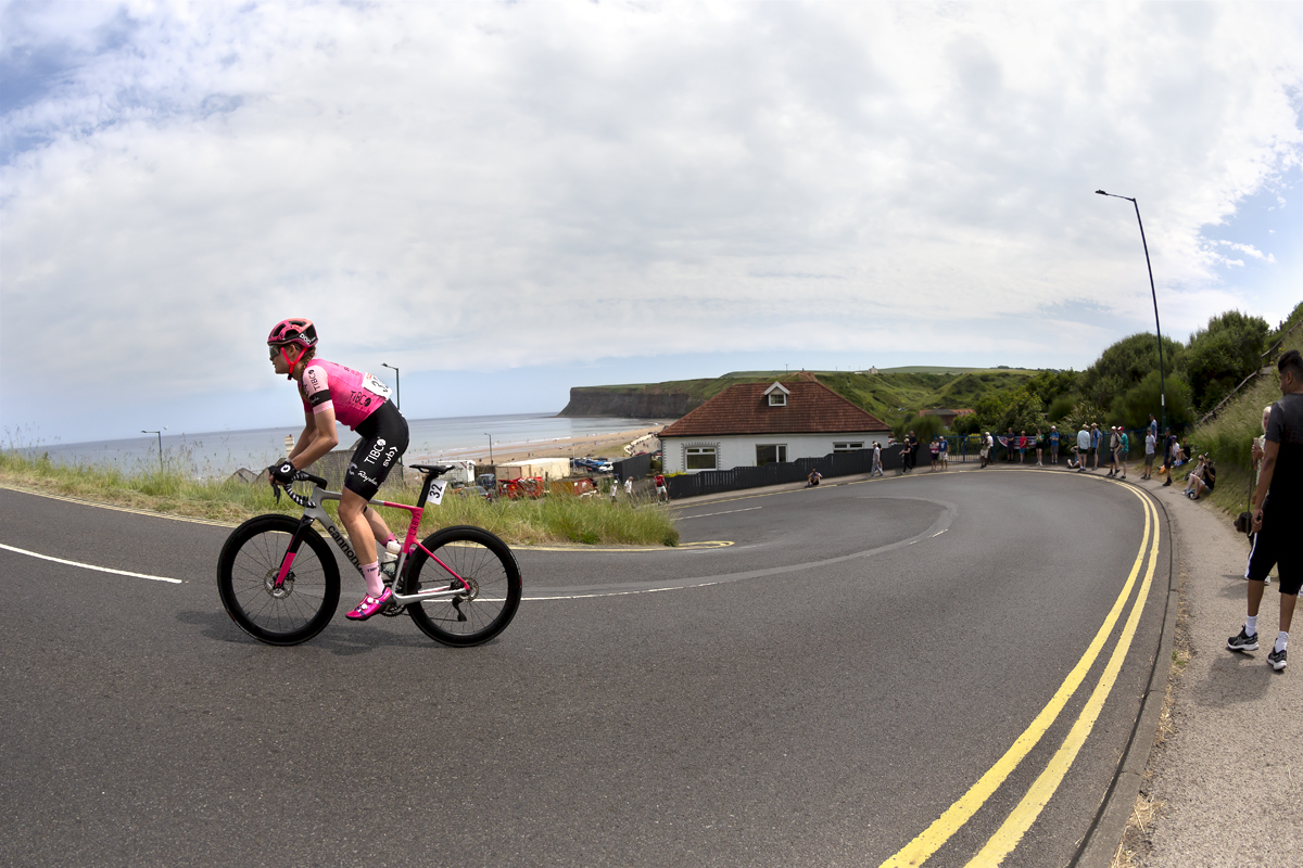 British National Road Championships 2023 - Women’s Road Race - Abi Smith of EF Education-TIBCO-SVB tackles the climb