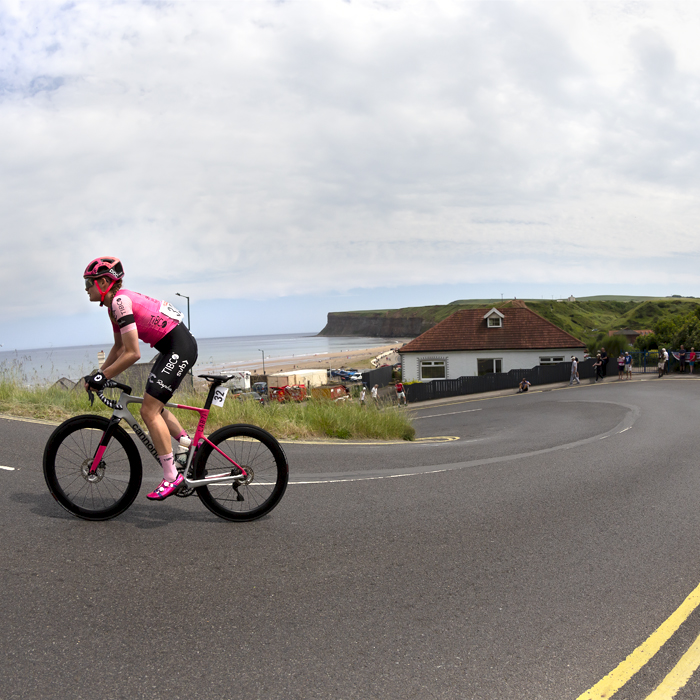 British National Road Championships 2023 - Women’s Road Race - Abi Smith of EF Education-TIBCO-SVB tackles the climb