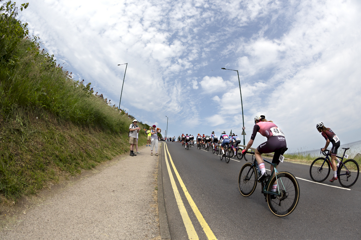 British National Road Championships 2023 - Women’s Road Race - Ruth Shier from Hutchinson-Brother UK makes her way back onto the rear of the peloton on the hill climb