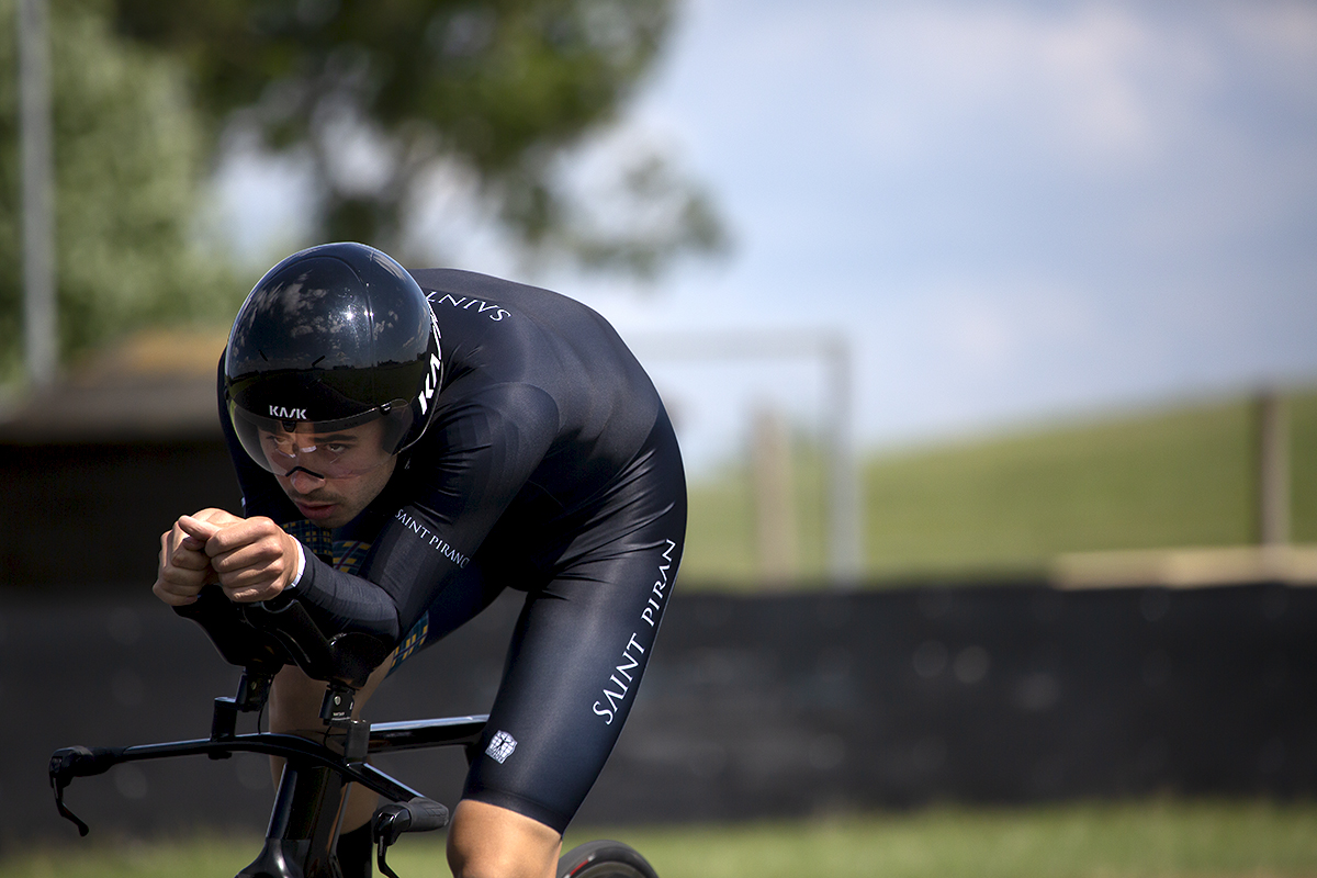 British National Road Championships 2023 - Men’s Time Trial - Charlie Tanfield from Saint Piran competes 