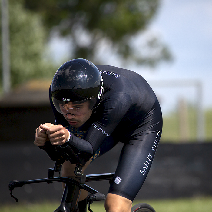 British National Road Championships 2023 - Men’s Time Trial - Charlie Tanfield from Saint Piran competes 