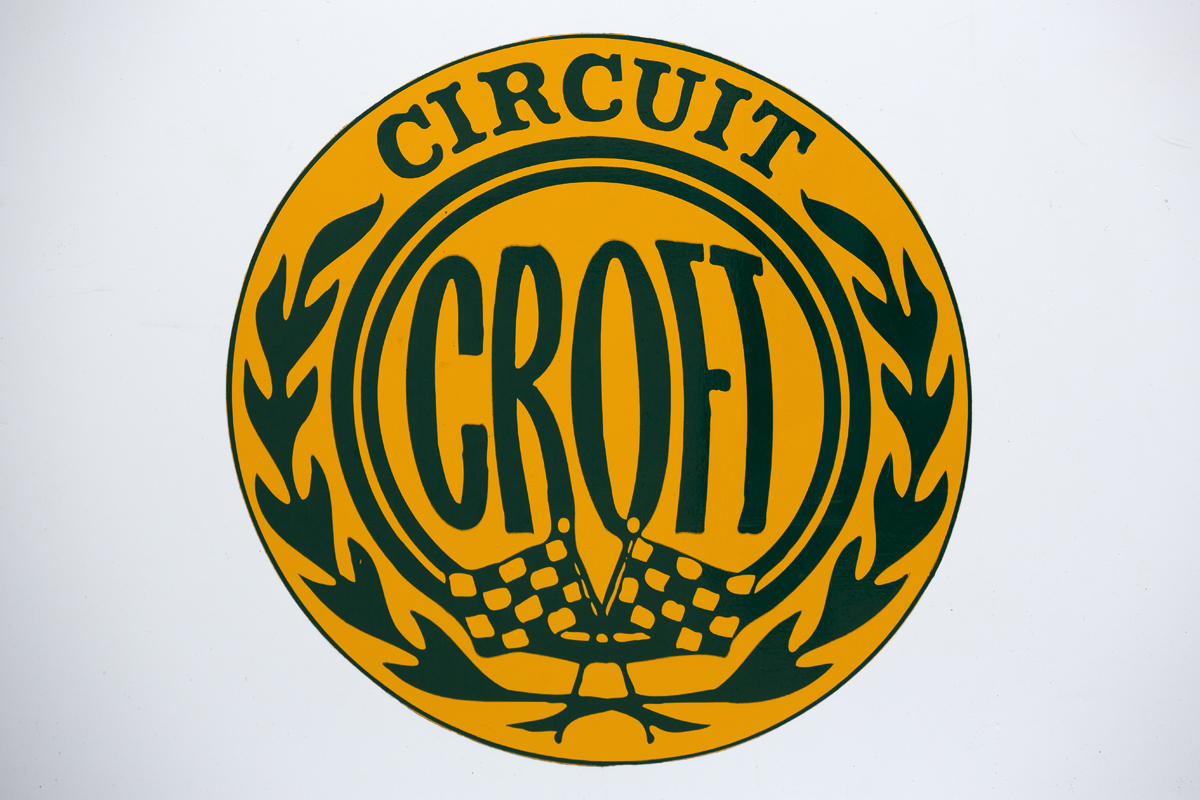 British National Road Championships 2023 -  Time Trial - close up of the logo for the Croft Circuit