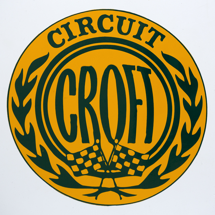 British National Road Championships 2023 -  Time Trial - close up of the logo for the Croft Circuit