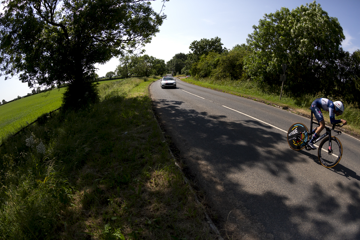 British National Road Championships 2023 - Men’s Time Trial - Ethan Vernon of Soudal-Quickstep out on the road in the competition