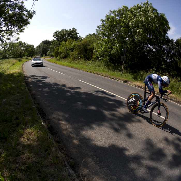 British National Road Championships 2023 - Men’s Time Trial - Ethan Vernon of Soudal-Quickstep out on the road in the competition