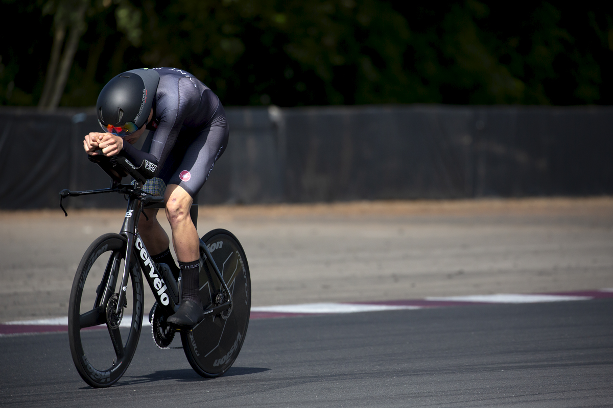 British National Road Championships 2023 - Men’s U23 Time Trial - Saint Piran’s Josh Charlton takes part in the competition