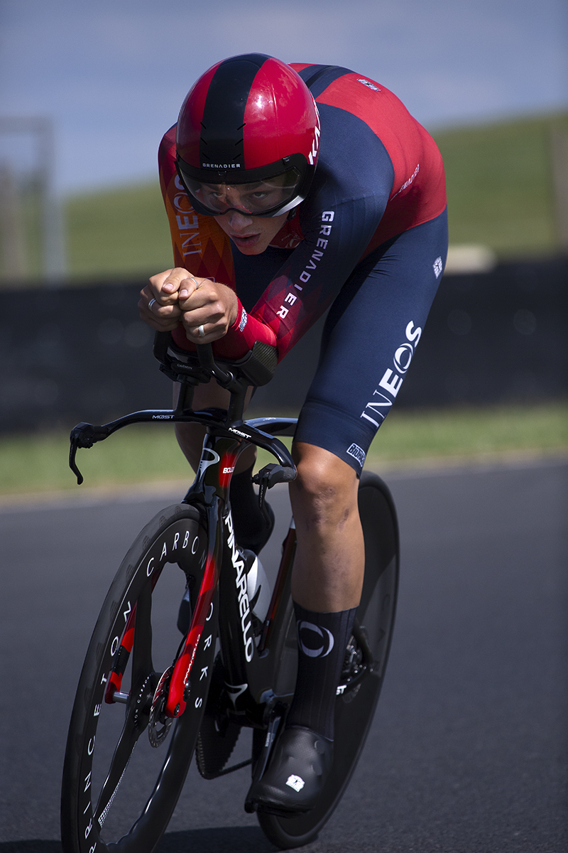 British National Road Championships 2023 - Men’s Time Trial - Josh Tarling of INEOS Grenadiers takes part on the Croft Circuit