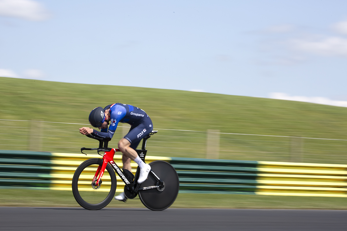 British National Road Championships 2023 - Men’s Time Trial - Lewis Askey of Groupama-FDJ races on the croft circuit