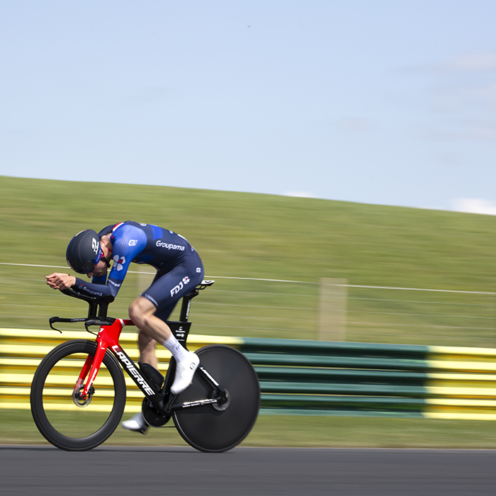 British National Road Championships 2023 - Men’s Time Trial - Lewis Askey of Groupama-FDJ races on the croft circuit