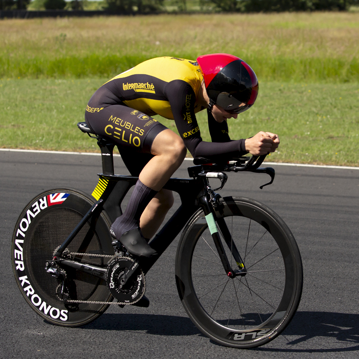 British National Road Championships 2023 - Women’s U23 Time Trial - Lucy Gadd of Stade Rochelais Charente-Maritime in an aero tuck