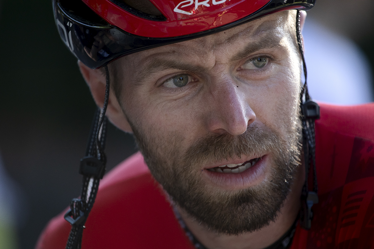 British National Road Championships 2024 - Men’s Road Race - An exhausted Dan Mclay of Arkea B&B Hotels after the race