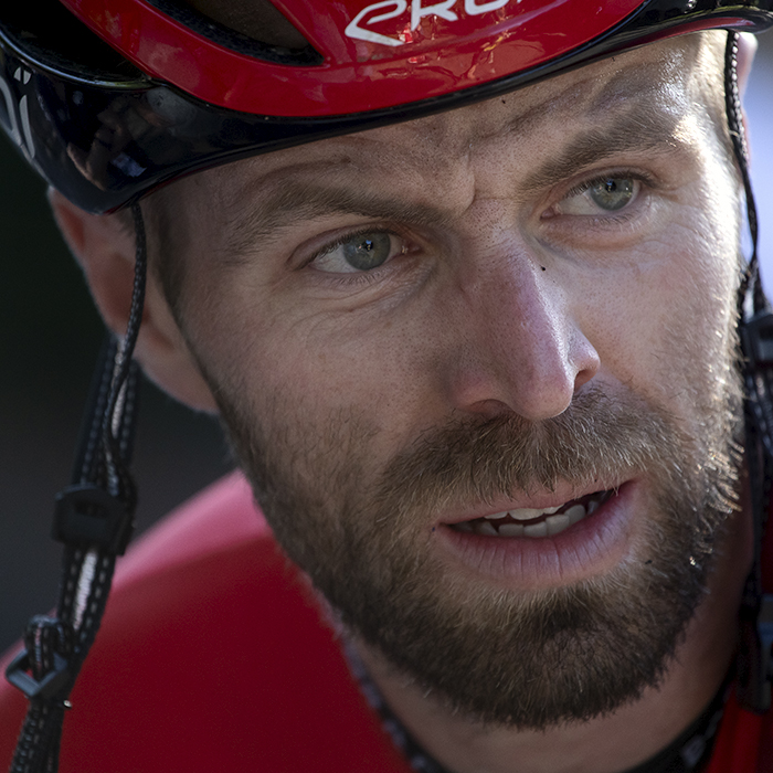 British National Road Championships 2024 - Men’s Road Race - An exhausted Dan Mclay of Arkea B&B Hotels after the race