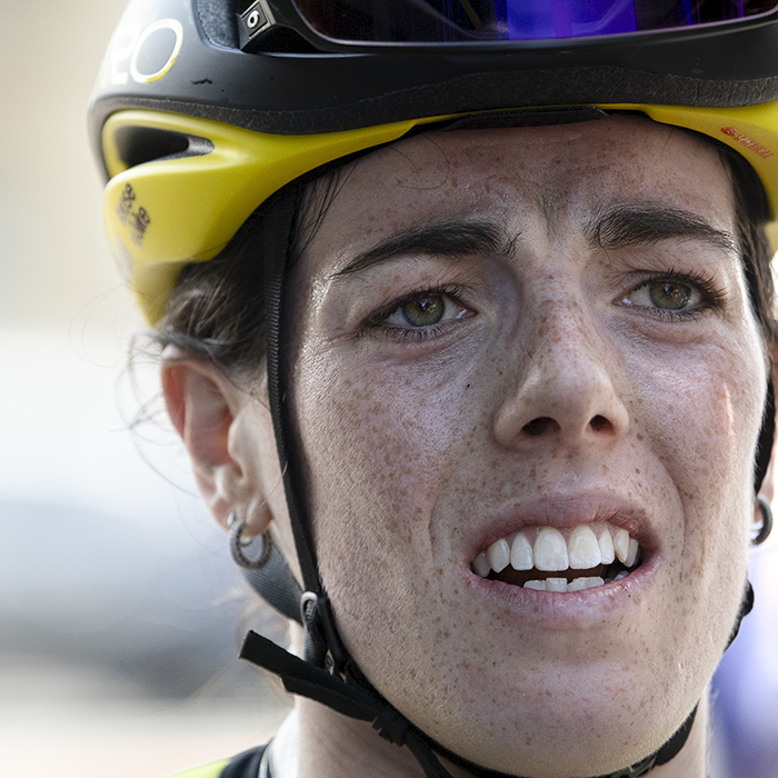 British National Road Championships 2024 - Women’s Road Race - Anna Henderson shows the disappointment of her second place on her face in a portrait after the race