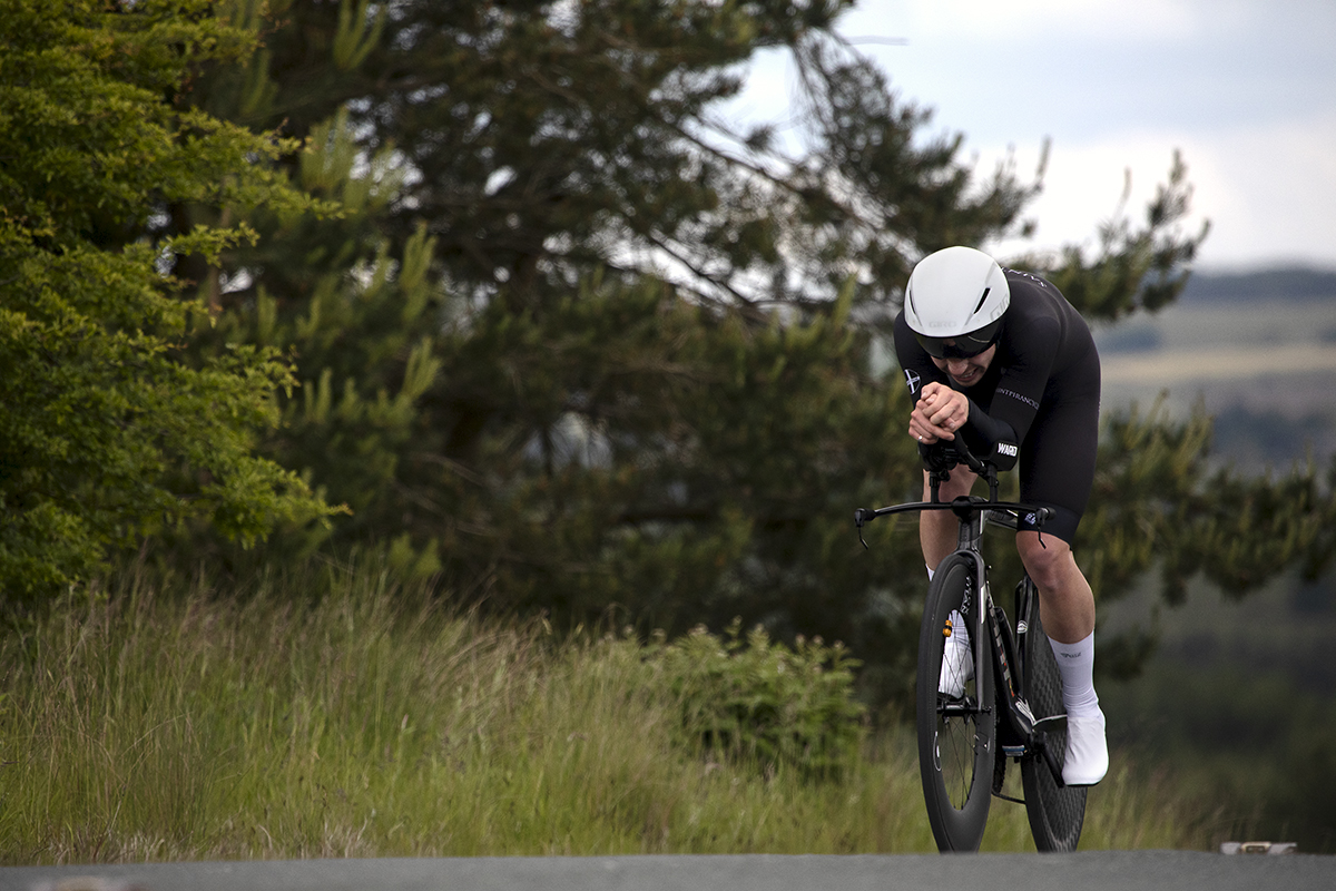 British National Road Championships 2024 -  Men’s Time Trial - William Roberts of Saint Piran at the top of Waithwith Bank