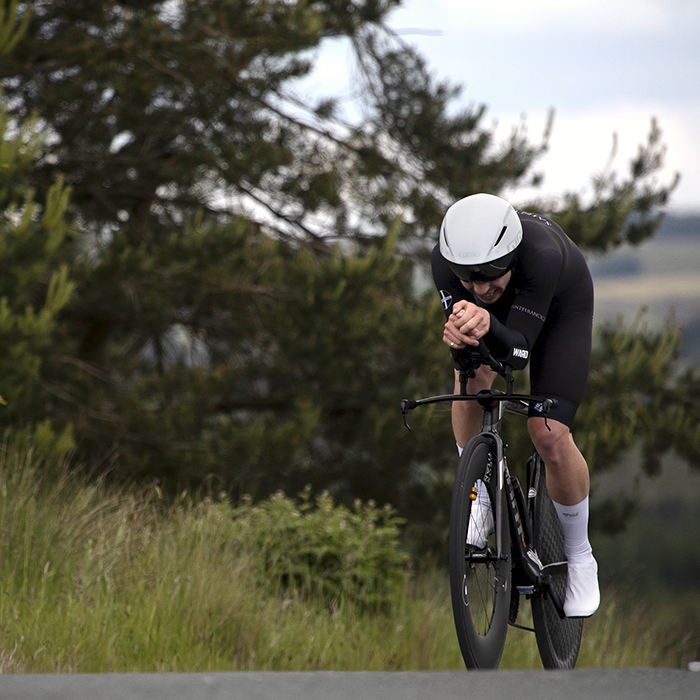 British National Road Championships 2024 -  Men’s Time Trial - William Roberts of Saint Piran at the top of Waithwith Bank