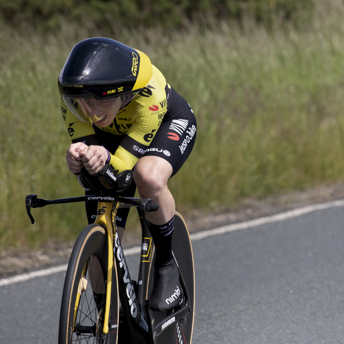 British National Road Championships 2024 -  Women’s Time Trial - Anna Henderson of Visma lease-a-bike in an aero tuck