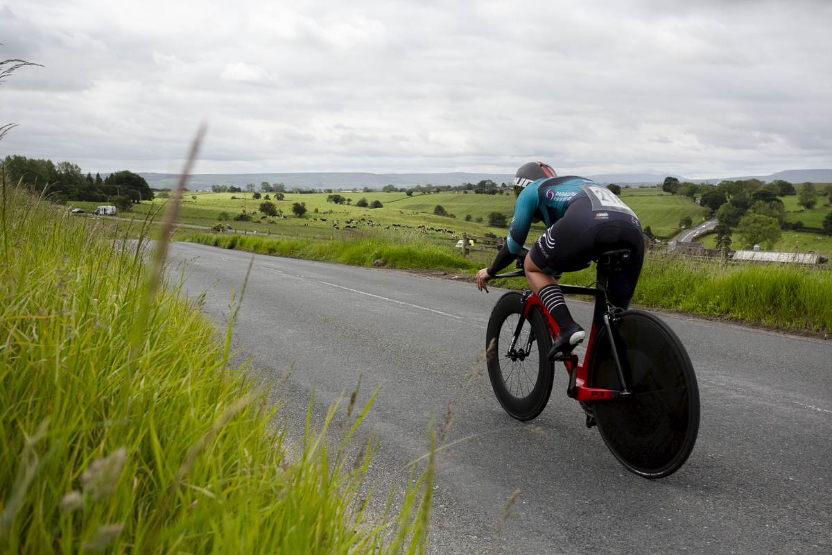 British National Road Championships 2024 - Women’s Time Trial -Sian Marsh rides through the countryside