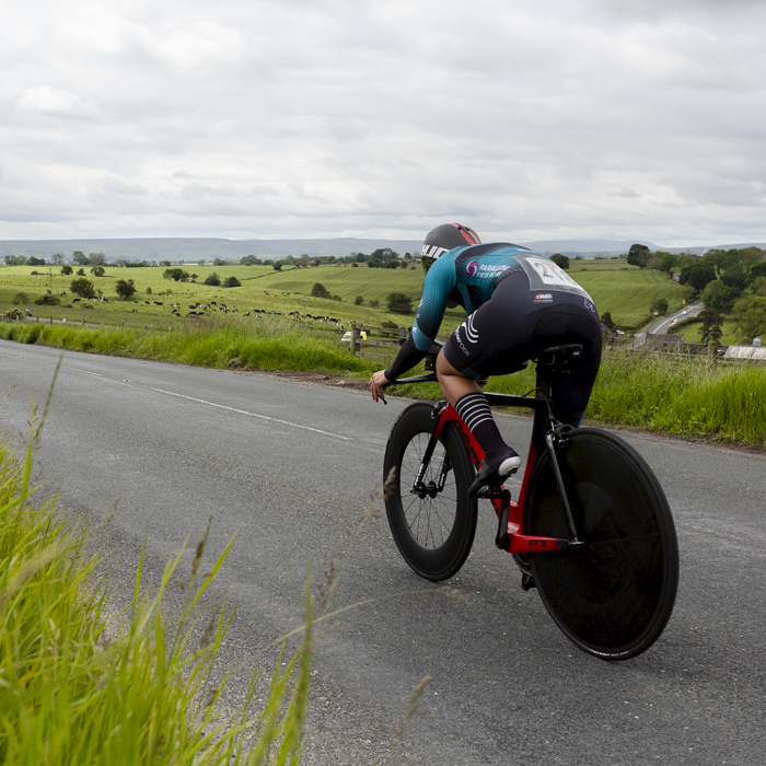 British National Road Championships 2024 - Women’s Time Trial -Sian Marsh rides through the countryside