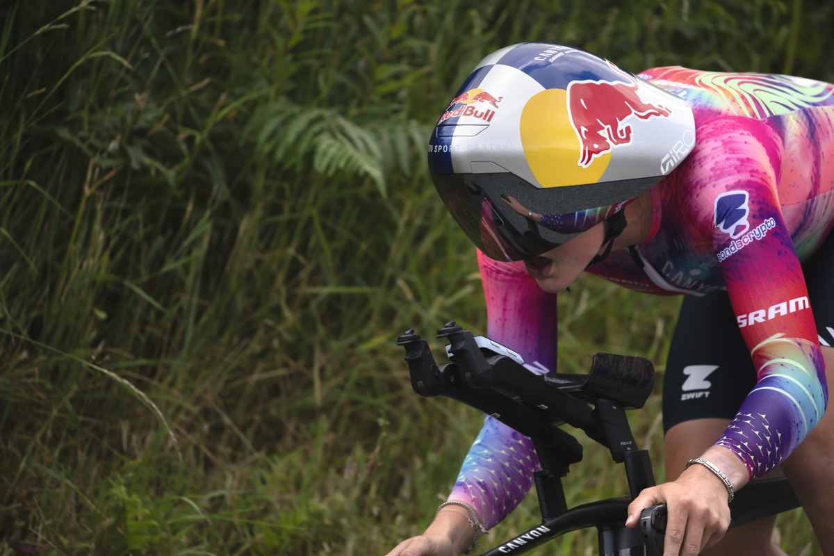 British National Road Championships 2025 - Time Trial - Elite Women - a close up of Zoe Bäckstedt of CANYON - SRAM Racing Team