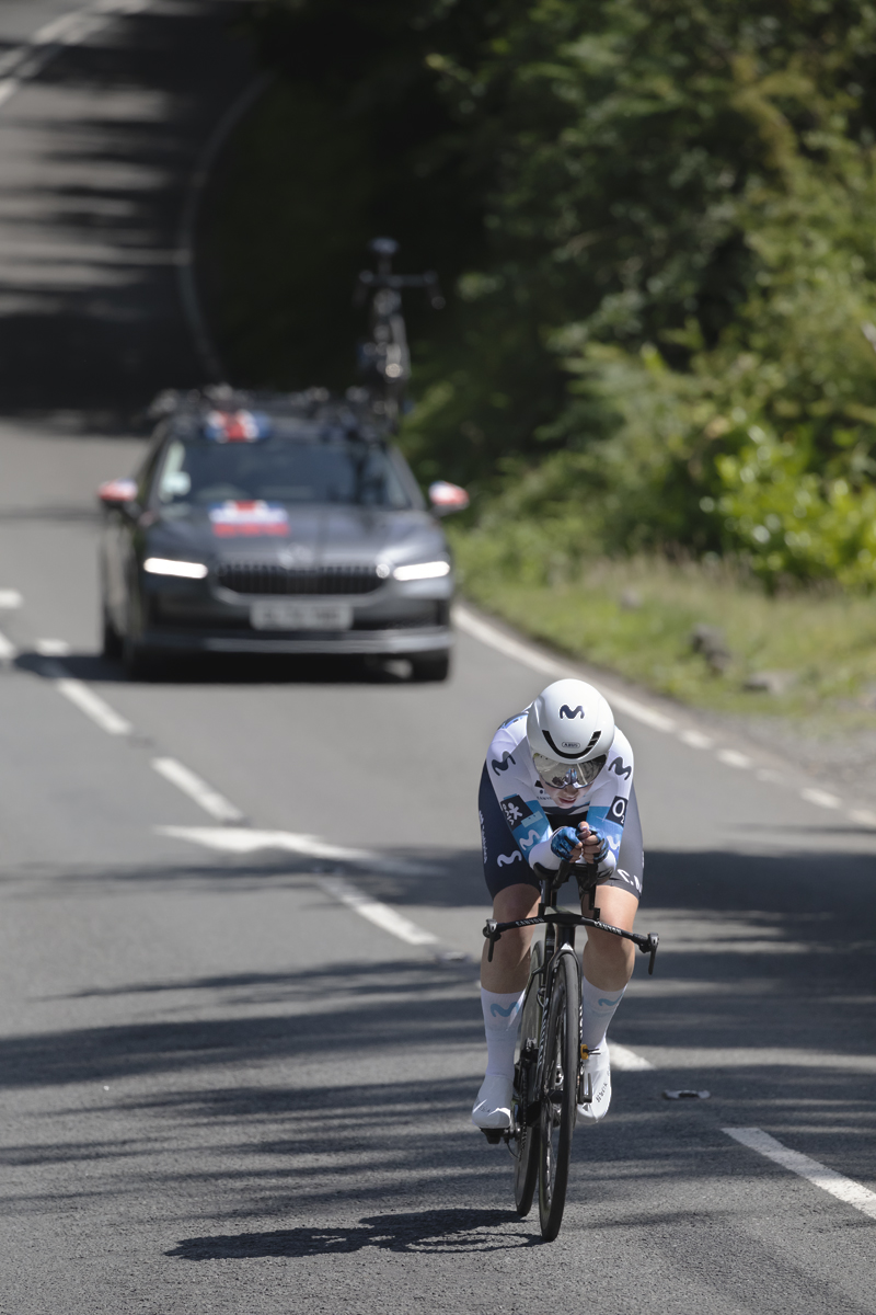 British National Road Championships 2025 - Time Trial - U23 Women - Carys Lloyd of Movistar Team takes to home roads and competes in the time trial