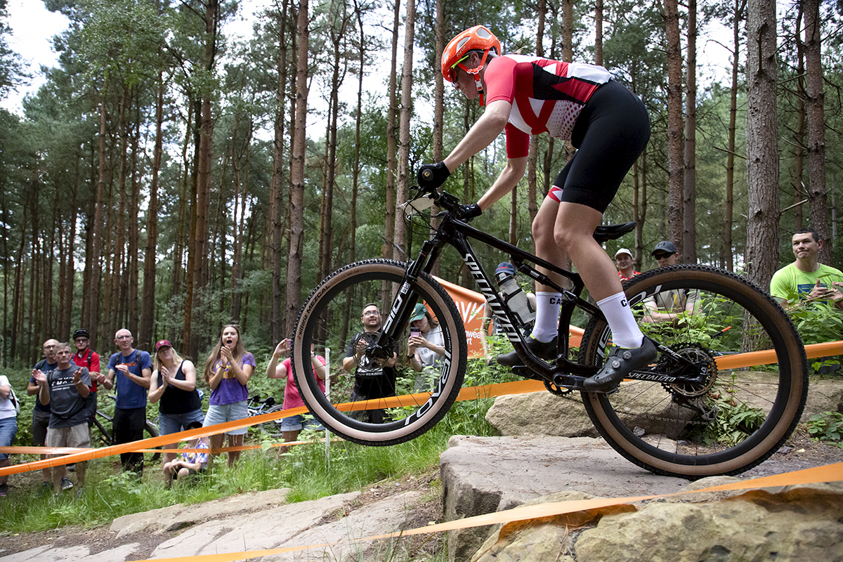 Birmingham 2022 - XXII Commonwealth Games - Mountain Bike - Women - Lisa Mansell of Jersey takes a jump on the course