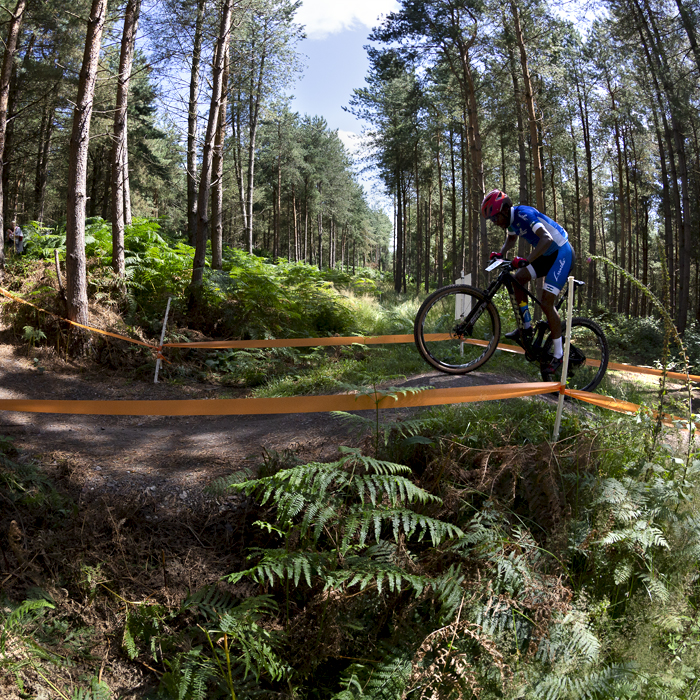 Birmingham 2022 - XXII Commonwealth Games - Mountain Bike - Men - Tumelo Makae of Lesotho races through the forest