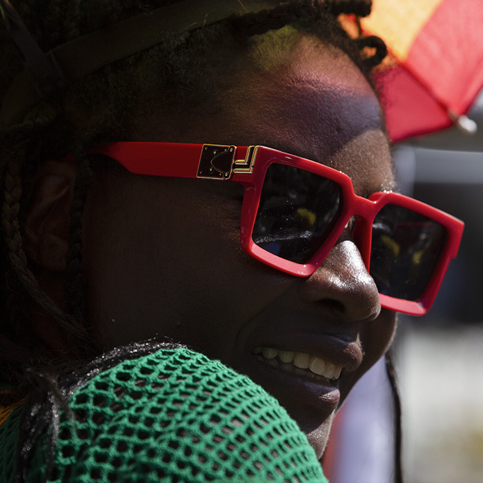 Birmingham 2022 - XXII Commonwealth Games - A female Ghana fan is dressed for the occassion