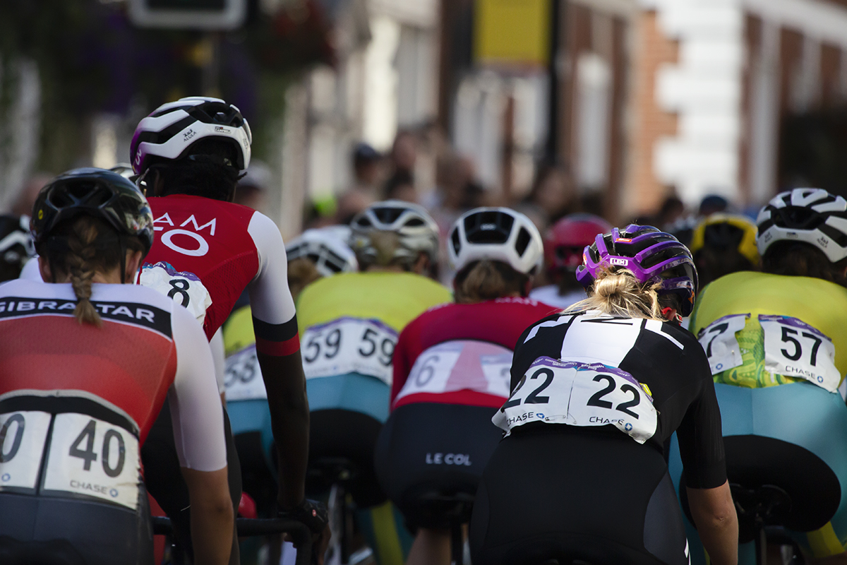 Birmingham 2022 - XXII Commonwealth Games -  Women’s Road Race - The peloton is seen from behind