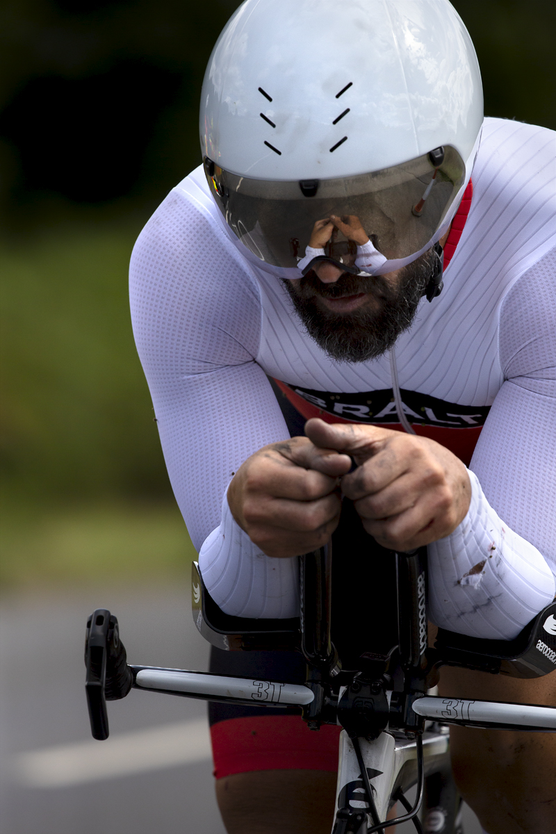 Birmingham 2022 - XXII Commonwealth Games - Men’s Time Trial - Close up of Derek Barbara of Gibraltar 