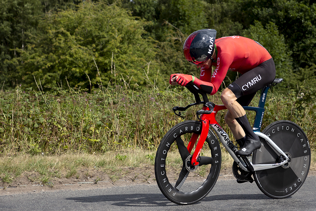 Birmingham 2022 - XXII Commonwealth Games - Men’s Time Trial - Geraint Thomas of Wales in an aero tuck