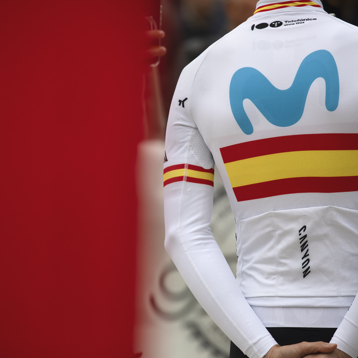 Coppa Bernocchi 2024 - The back of Alex Aranburu in his Spanish Champion’s Jersey