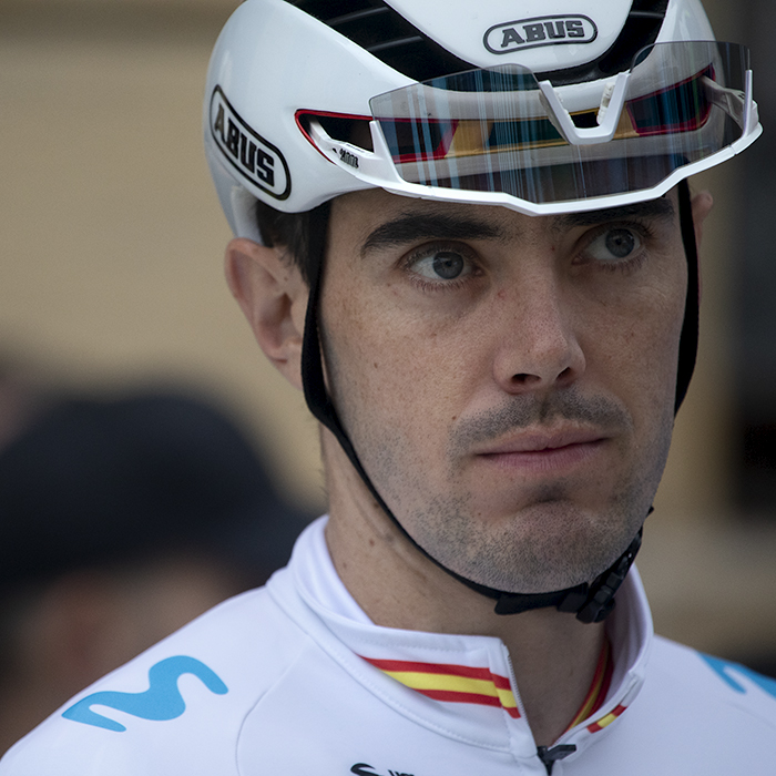 Coppa Bernocchi 2024 - Alex Aranburu of Movistar Team before the team presentations